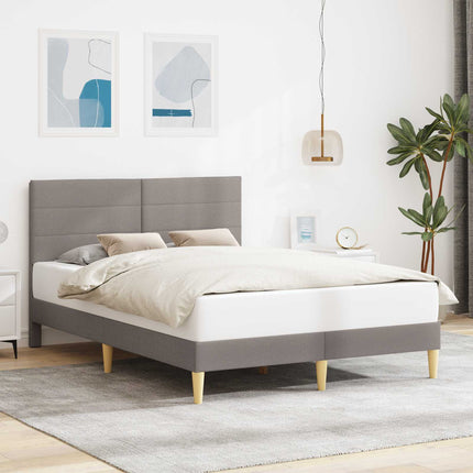 Sengestel med hovedgærde Gråbrun 120 x 190 cm Stof