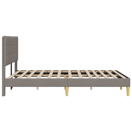 Sengestel med hovedgærde Gråbrun 120 x 190 cm Stof