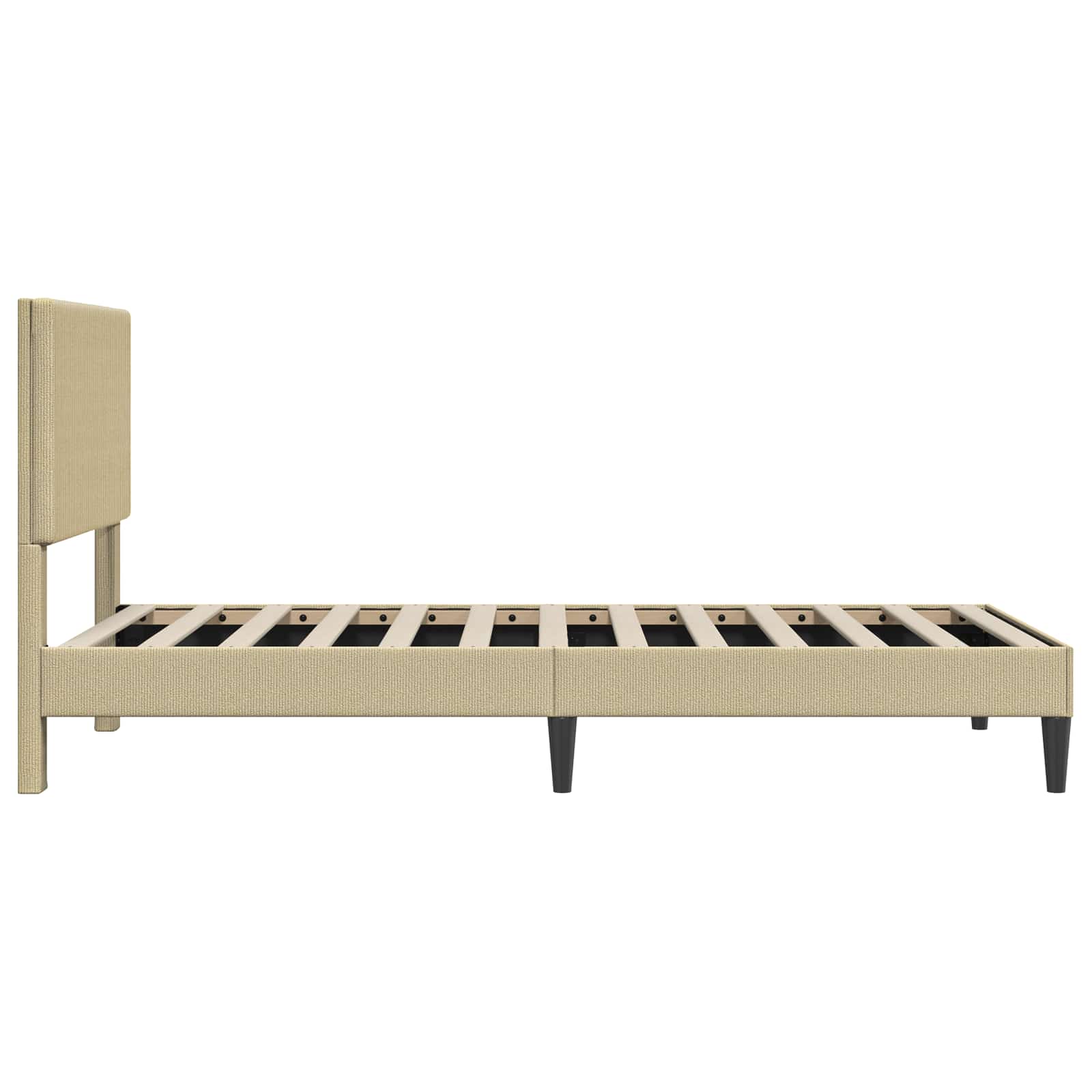 Sengestel med hovedgærde Lys Grøn Grå 80 x 200 cm Velourstof