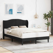 Sengestel med hovedgærde Sort 140 x 190 cm Kunstlæder