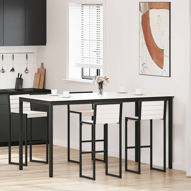 Barbord Hvid 200 x 100 x 105 cm Massiv fyrretræ