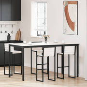 Barbord Hvid 200 x 100 x 105 cm Massiv fyrretræ