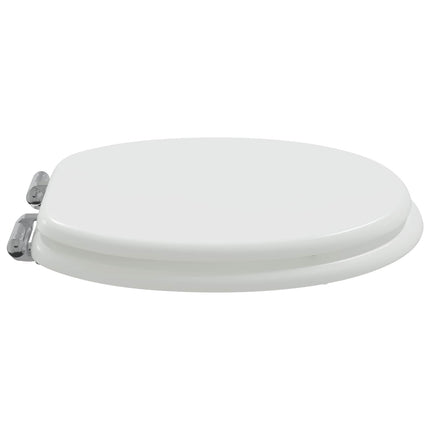 Blødt lukket toiletbræt 2 pcs Hvid 44 x 38 cm MDF plade