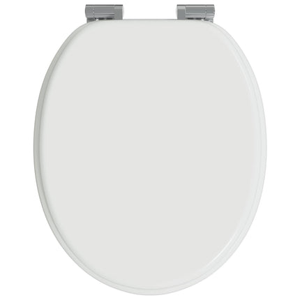 Blødt lukket toiletbræt 2 pcs Hvid 44 x 38 cm MDF plade