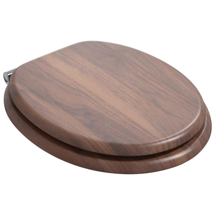 Blødt lukket toiletbræt 2 pcs Brun 44 x 38 cm MDF plade