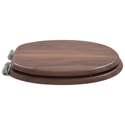 Blødt lukket toiletbræt 2 pcs Brun 44 x 38 cm MDF plade