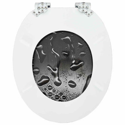 Blødt lukket toiletbræt 2 pcs Grå 44 x 38 cm MDF plade