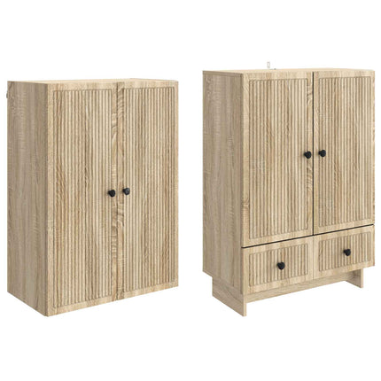 Skab Sæt 2 pcs Sonoma-eg 66 x 34,5 x 95 cm Konstrueret træ