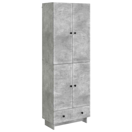 Skab Sæt 2 pcs Betongrå 66 x 34,5 x 95 cm Konstrueret træ
