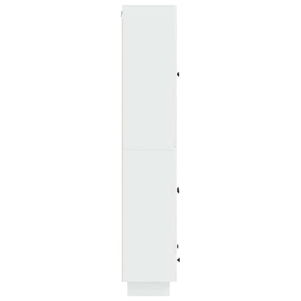 Skab Sæt 2 pcs Hvid højglans 66 x 34,5 x 95 cm Konstrueret træ