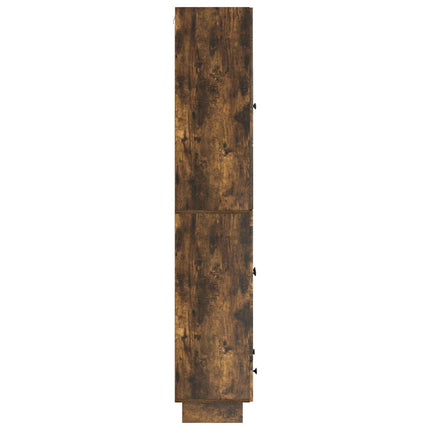 Skab Sæt 2 pcs Røget eg 66 x 34,5 x 95 cm Konstrueret træ