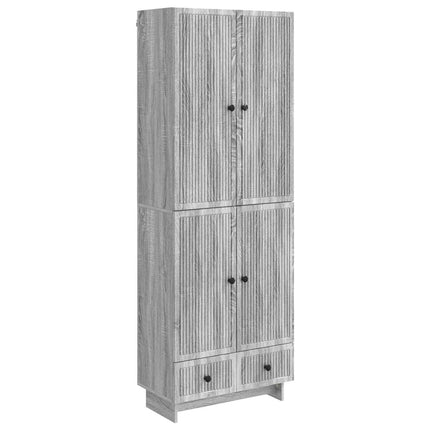 Skab Sæt 2 pcs Grå Sonoma 66 x 34,5 x 95 cm Konstrueret træ