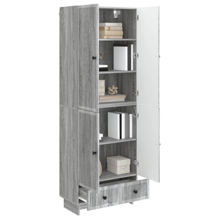 Skab Sæt 2 pcs Grå Sonoma 66 x 34,5 x 95 cm Konstrueret træ