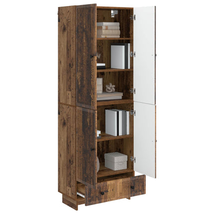 Skab Sæt 2 pcs Gammelt træ 66 x 34,5 x 95 cm Konstrueret træ