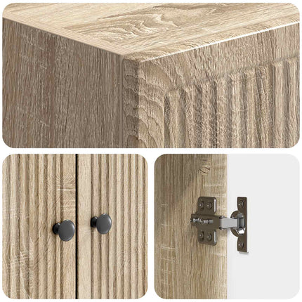 Skab Sæt 2 pcs Sonoma-eg 66 x 34,5 x 90 cm Konstrueret træ