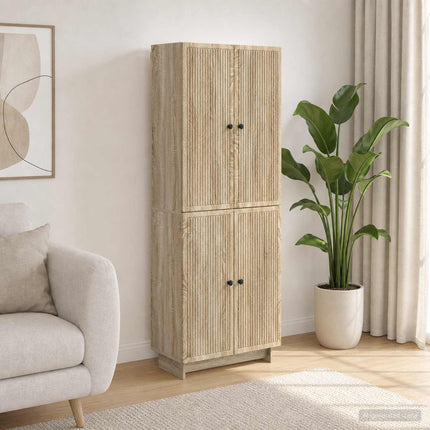 Skab Sæt 2 pcs Sonoma-eg 66 x 34,5 x 90 cm Konstrueret træ