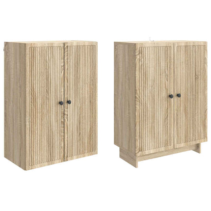 Skab Sæt 2 pcs Sonoma-eg 66 x 34,5 x 90 cm Konstrueret træ