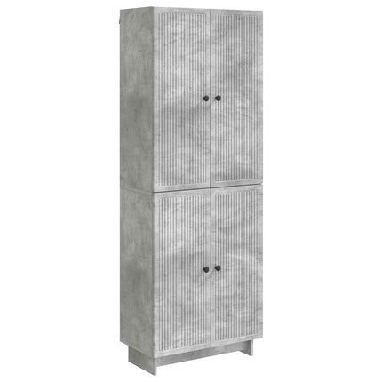 Skab Sæt 2 pcs Betongrå 66 x 34,5 x 90 cm Konstrueret træ