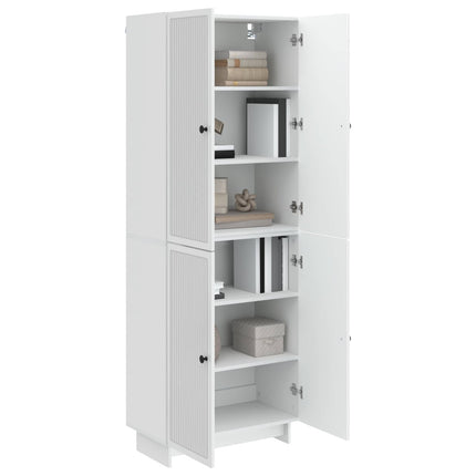 Skab Sæt 2 pcs Hvid højglans 66 x 34,5 x 90 cm Konstrueret træ