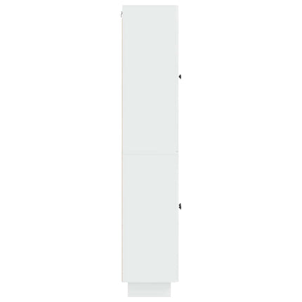 Skab Sæt 2 pcs Hvid højglans 66 x 34,5 x 90 cm Konstrueret træ