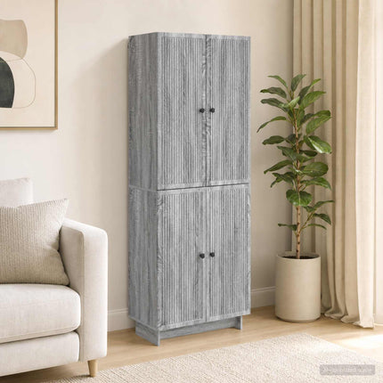 Skab Sæt 2 pcs Grå Sonoma 66 x 34,5 x 90 cm Konstrueret træ