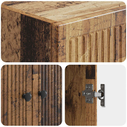 Skab Sæt 2 pcs Gammelt træ 66 x 34,5 x 90 cm Konstrueret træ