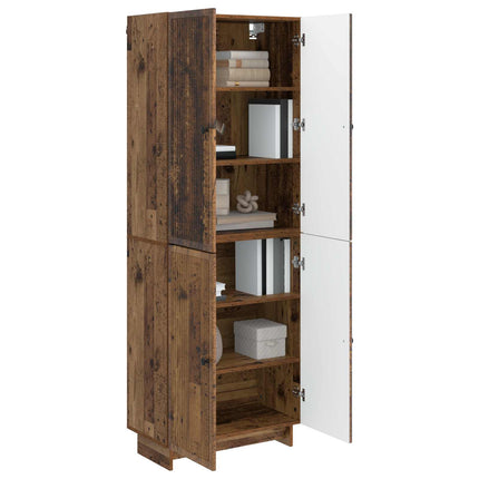 Skab Sæt 2 pcs Gammelt træ 66 x 34,5 x 90 cm Konstrueret træ