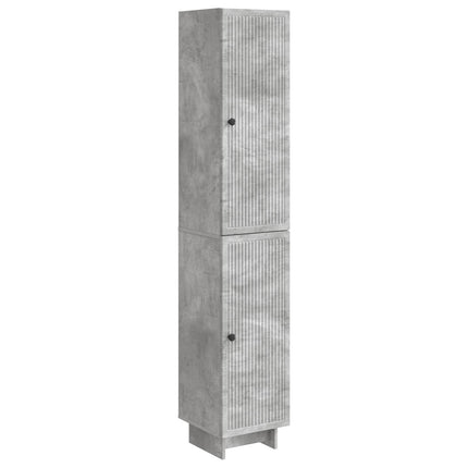 Skab Sæt 2 pcs Betongrå 34,5 x 33 x 90 cm Konstrueret træ