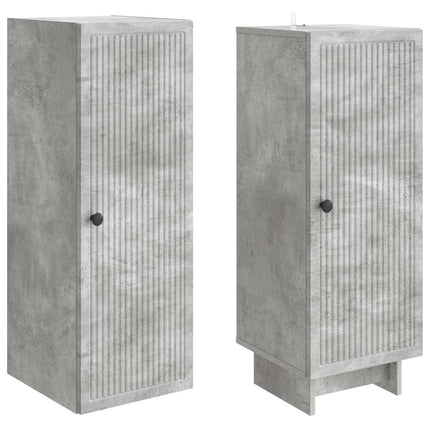 Skab Sæt 2 pcs Betongrå 34,5 x 33 x 90 cm Konstrueret træ