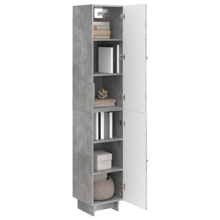 Skab Sæt 2 pcs Betongrå 34,5 x 33 x 90 cm Konstrueret træ
