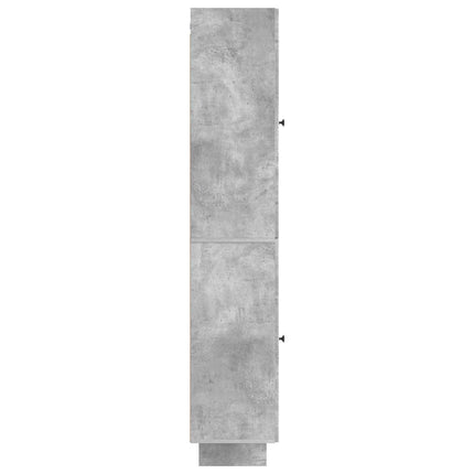 Skab Sæt 2 pcs Betongrå 34,5 x 33 x 90 cm Konstrueret træ