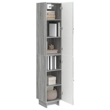 Skab Sæt 2 pcs Grå Sonoma 34,5 x 33 x 90 cm Konstrueret træ