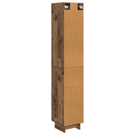 Skab Sæt 2 pcs Gammelt træ 34,5 x 33 x 90 cm Konstrueret træ