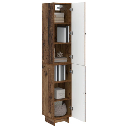 Skab Sæt 2 pcs Gammelt træ 34,5 x 33 x 90 cm Konstrueret træ