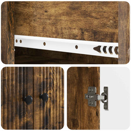Skab Sæt 2 pcs 66 x 34,5 x 90 cm Konstrueret træ