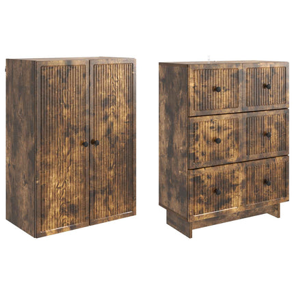 Skab Sæt 2 pcs 66 x 34,5 x 90 cm Konstrueret træ