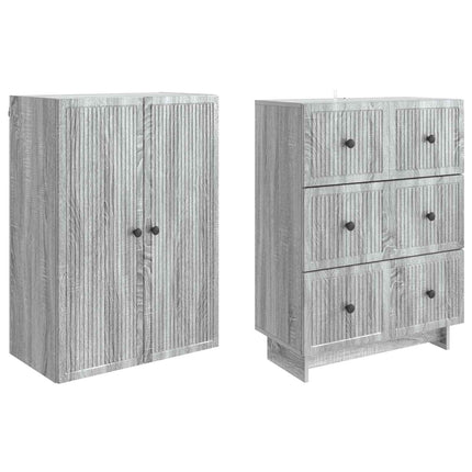 Skab Sæt 2 pcs 66 x 34,5 x 90 cm Konstrueret træ