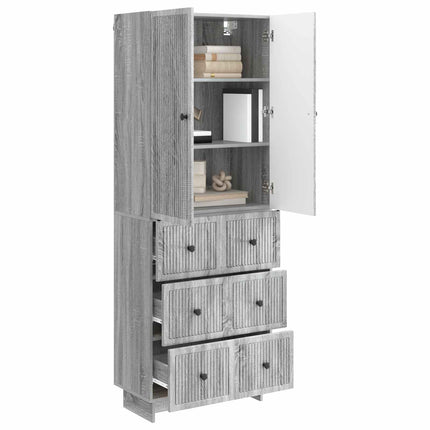 Skab Sæt 2 pcs 66 x 34,5 x 90 cm Konstrueret træ