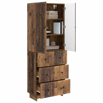 Skab Sæt 2 pcs 66 x 34,5 x 90 cm Konstrueret træ
