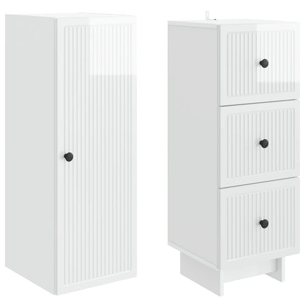 Skab Sæt 2 pcs 33 x 34,5 x 90 cm Konstrueret træ