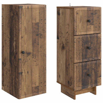 Skab Sæt 2 pcs Gammelt træ 33 x 34,5 x 90 cm Konstrueret træ