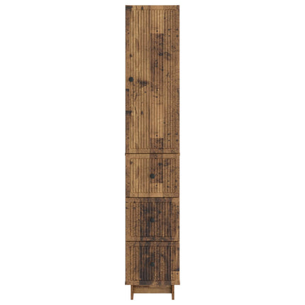 Skab Sæt 2 pcs Gammelt træ 33 x 34,5 x 90 cm Konstrueret træ
