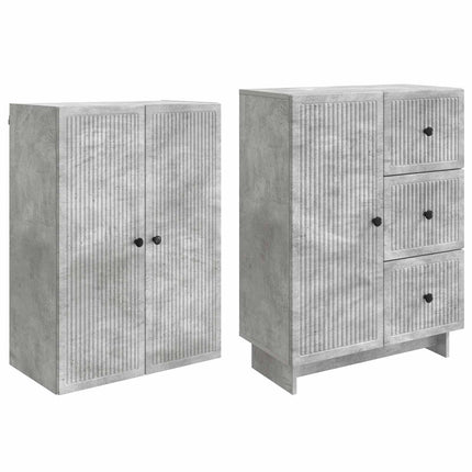 Skab Sæt 2 pcs 66 x 34,5 x 90 cm Konstrueret træ