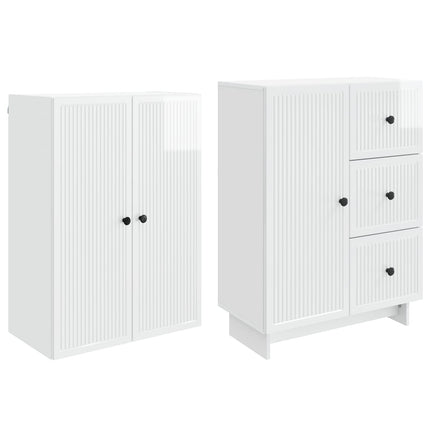 Skab Sæt 2 pcs 66 x 34,5 x 90 cm Konstrueret træ