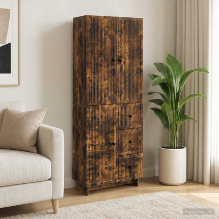 Skab Sæt 2 pcs 66 x 34,5 x 90 cm Konstrueret træ