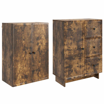 Skab Sæt 2 pcs 66 x 34,5 x 90 cm Konstrueret træ