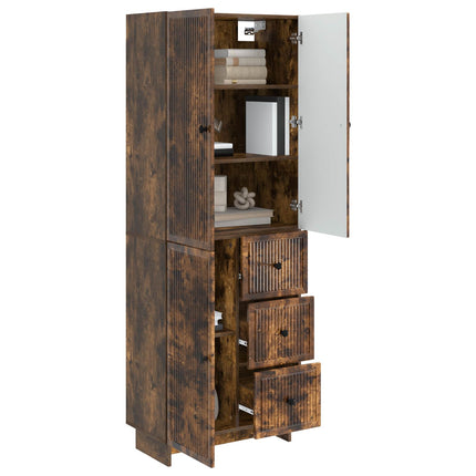 Skab Sæt 2 pcs 66 x 34,5 x 90 cm Konstrueret træ