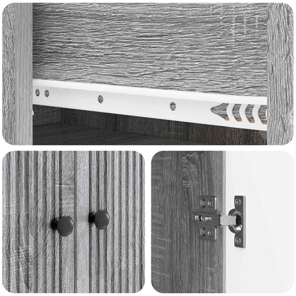 Skab Sæt 2 pcs 66 x 34,5 x 90 cm Konstrueret træ