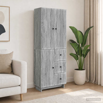 Skab Sæt 2 pcs 66 x 34,5 x 90 cm Konstrueret træ
