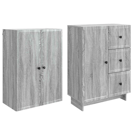 Skab Sæt 2 pcs 66 x 34,5 x 90 cm Konstrueret træ